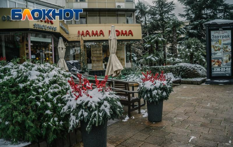 Очень сильный снег: в Сочи объявили штормовое предупреждение
